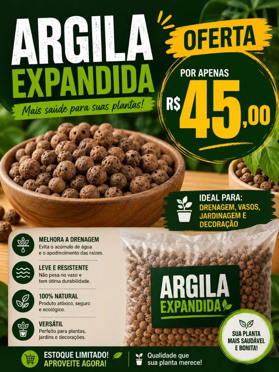 Argila Expandida  - 22 kg (50 litros)
