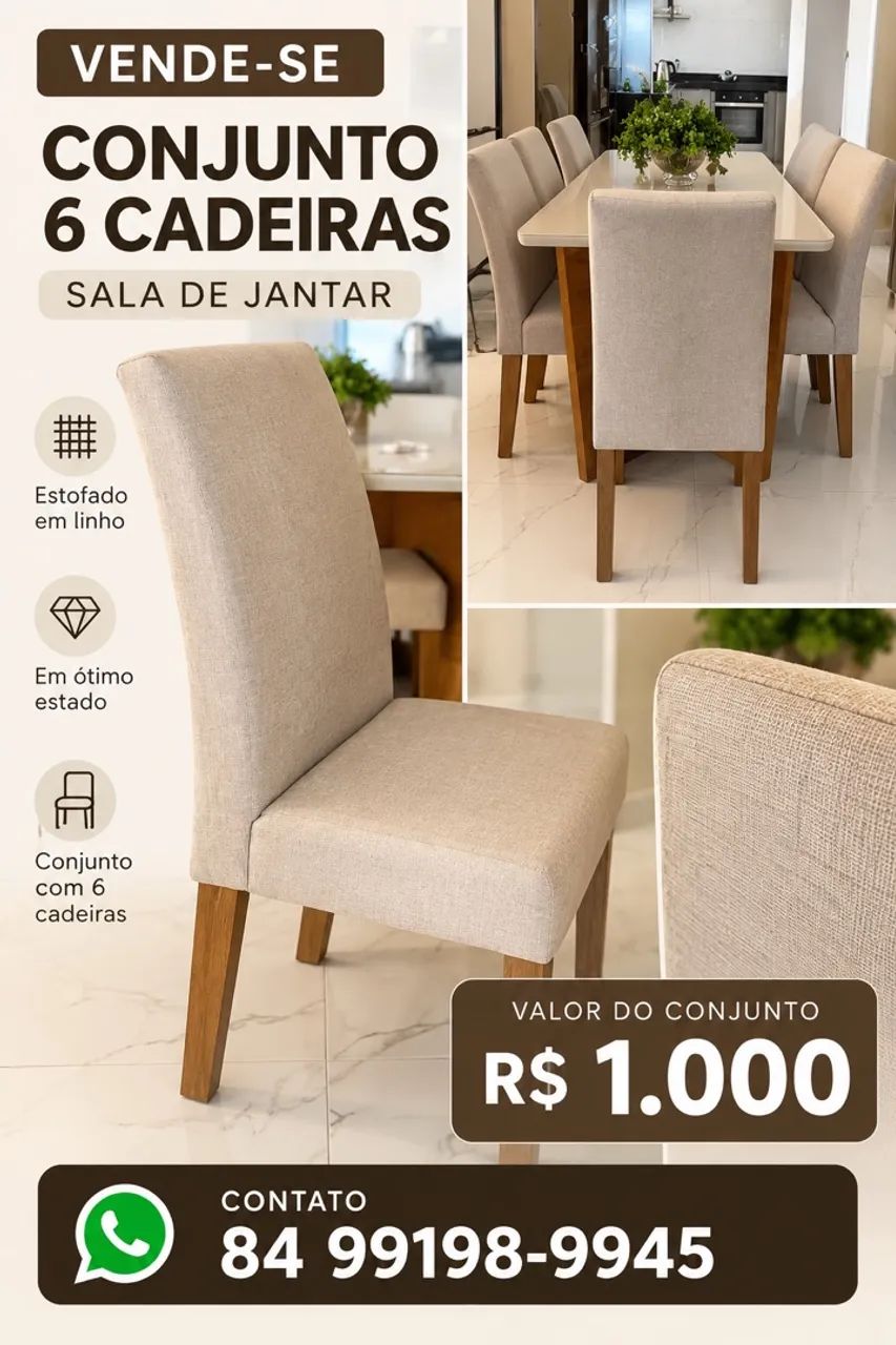 Conjunto Cadeira Sala de Jantar 