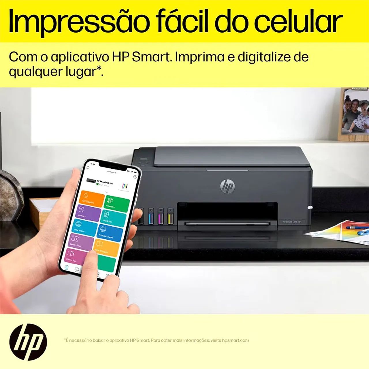 Impressora Multifuncional HP Smart  Colorida USB e Wi-Fi Bivolt - Foto 3