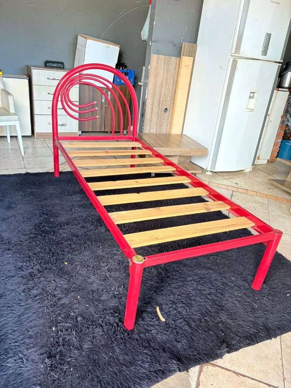 Cama de solteiro tubular usada ((ENTREGO GRATIS)) - Foto 2