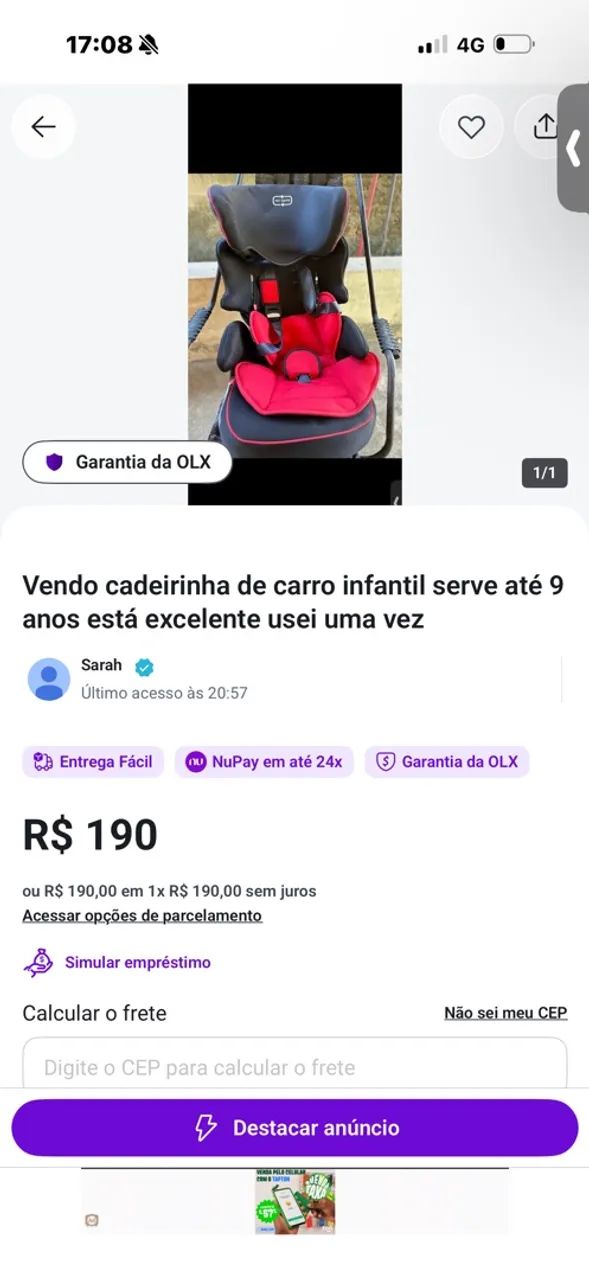 Cadeira de carro 