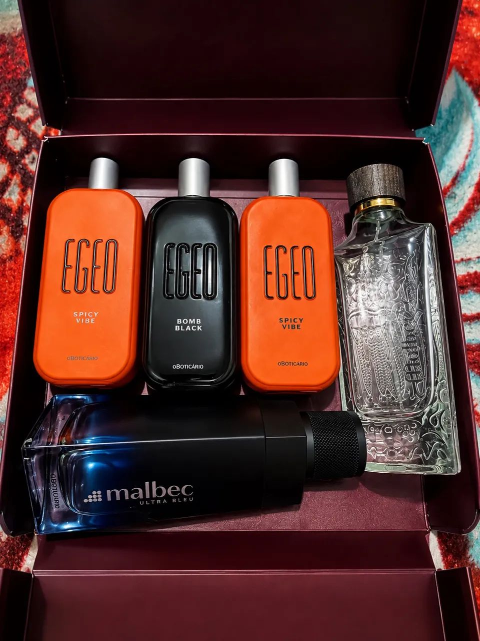 5 FRASCOS DE PERFUME BOTICÁRIO VAZIOS 