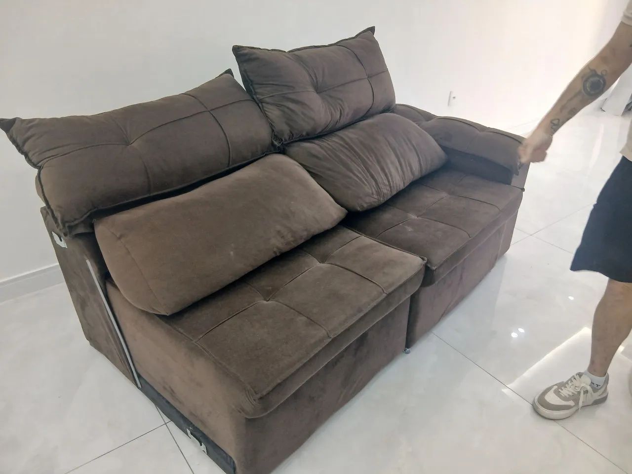 sofa semi novo em l retratil - Foto 3