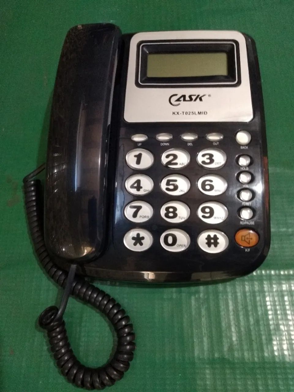 TELEFONE COM FIO CASK KX-T025LMID COM BINA, VISOR E VIVA-VOZ - PREÇO DE OPORTUNIDADE!