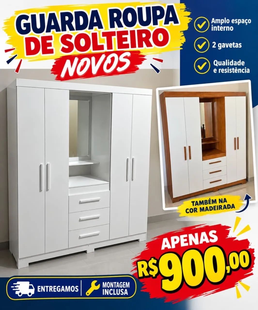 GUARDA ROUPA DE SOLTEROS
