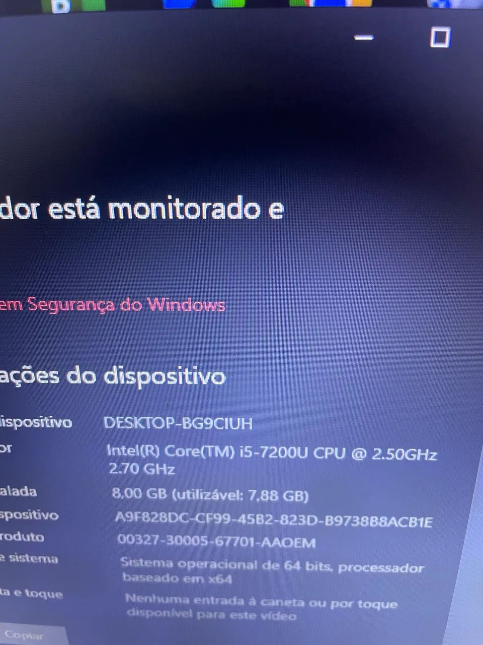 Vendo  Notebook Dell Inspiron i5-7ª Geração com SSD - Foto 4