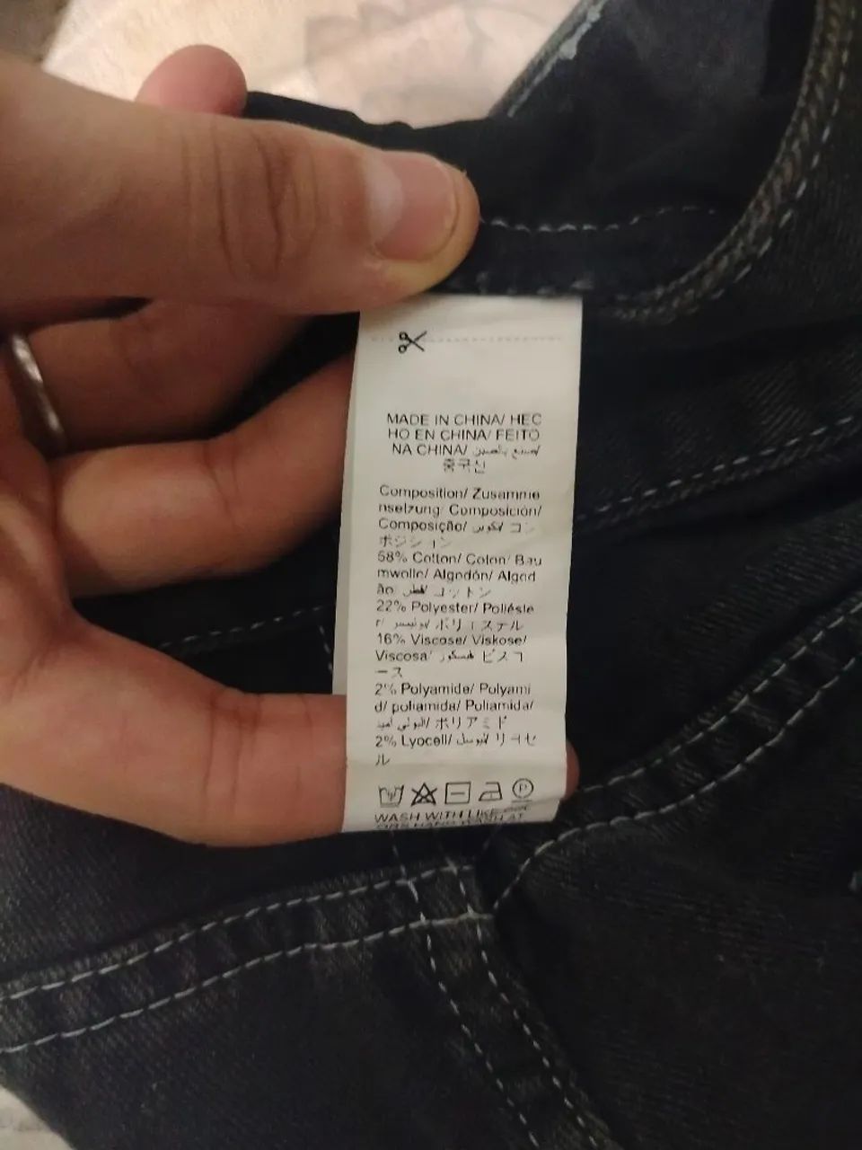 bermuda jeans romwe cinza - Foto 3