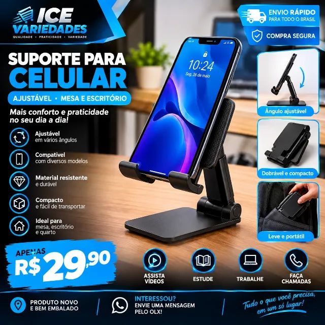 ? SUPORTE PARA CELULAR AJUSTÁVEL