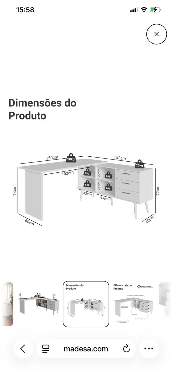 Escrivaninha e Penteadeira 