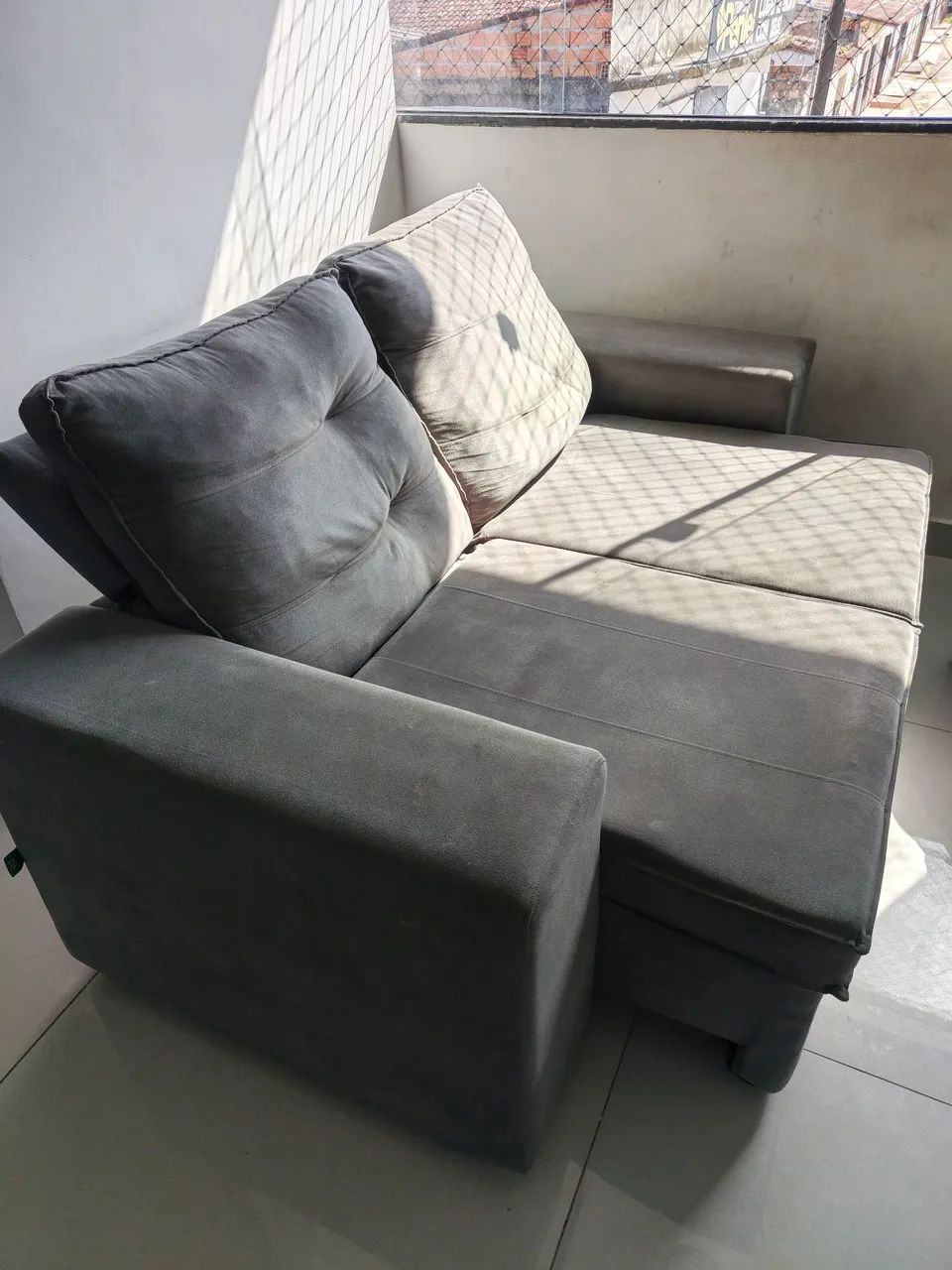 Sofá 2 Lugares Retrátil Reclinável Suede.  - Foto 2