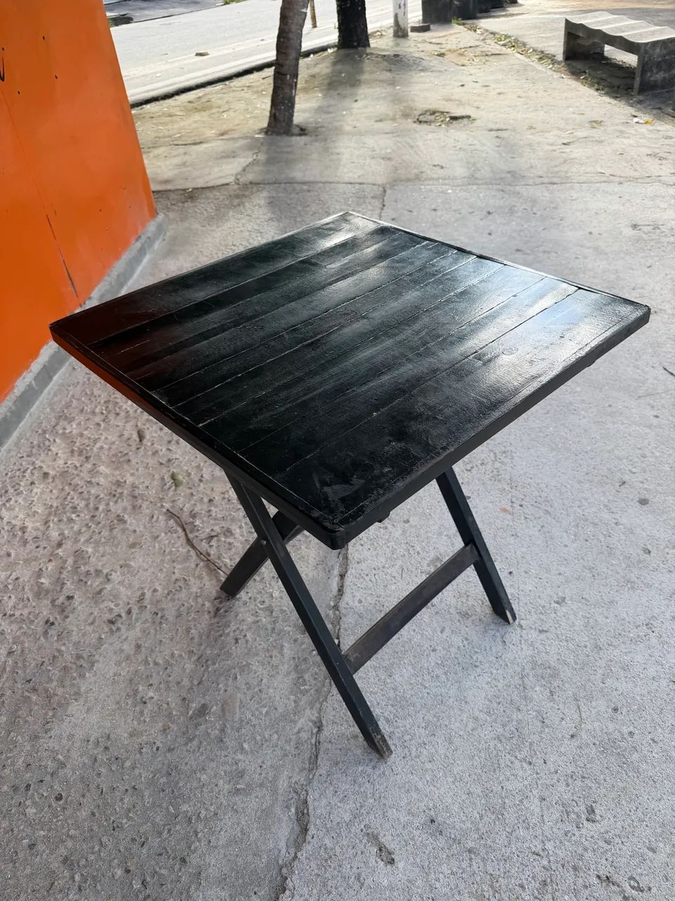 Mesa dobrável de madeira  - Foto 2