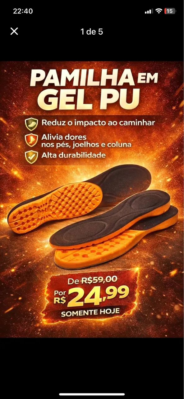 Palmilha de gel