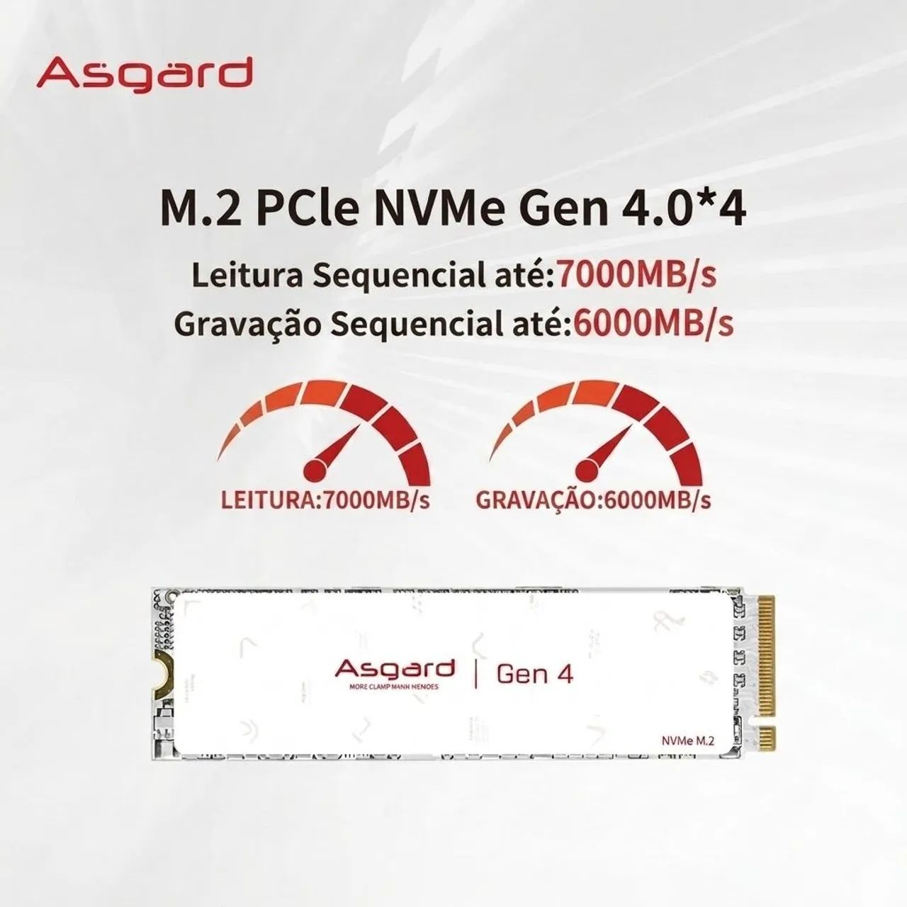 SSD NVMe M.2 Asgard M4 de 1TB, 7000Mb's PCIE 4.0 - Foto 2