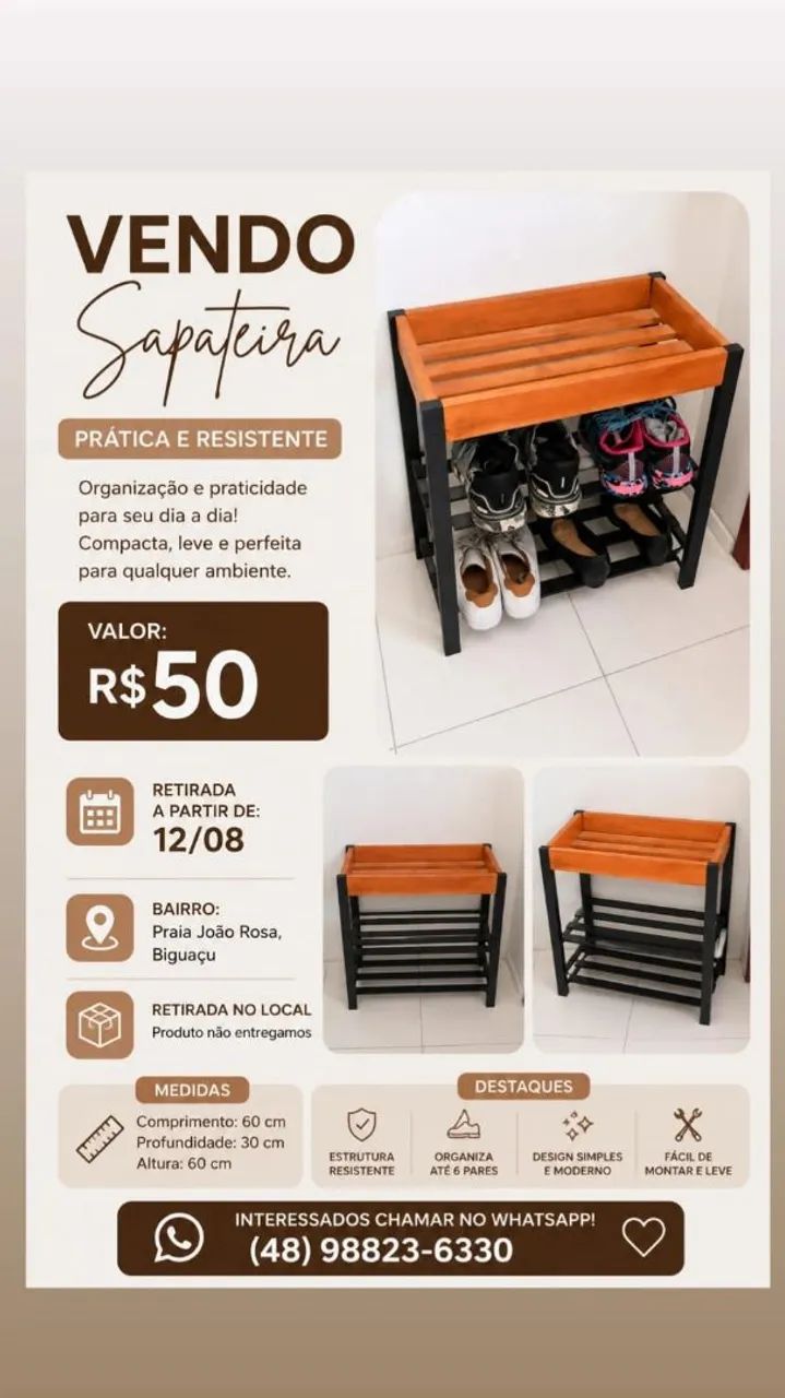 Sapateira pequena