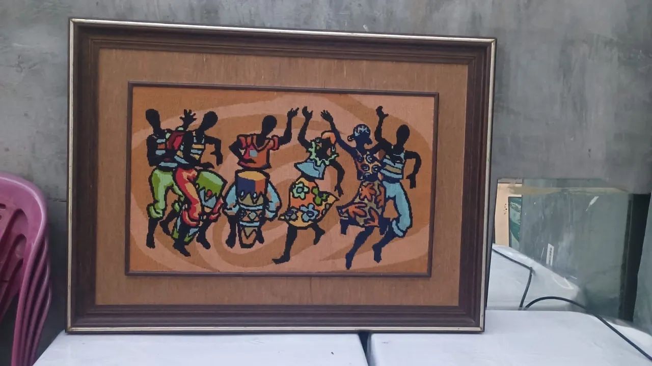 Painel têxtil vintage 