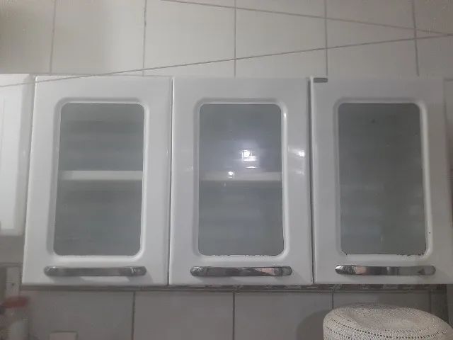 Armário de parede 3 portas de vidro 