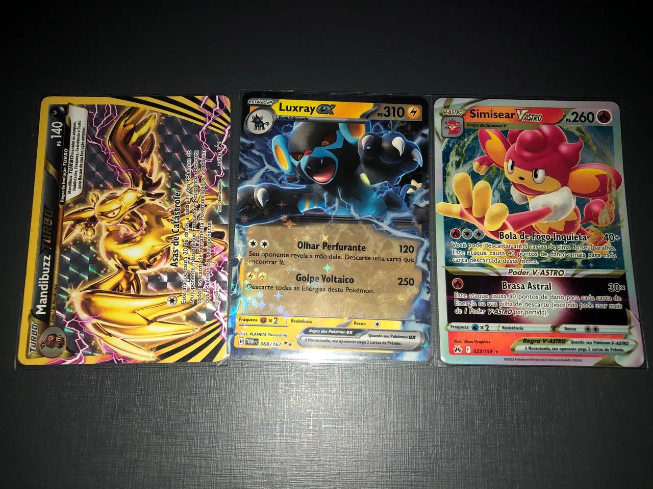 3 Cartas Raras Pokémon 