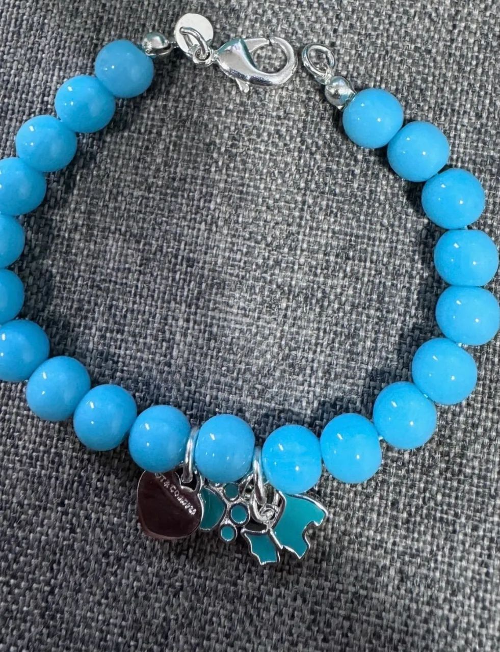 Pulseira prata com pedra amazonita natural  - Foto 4