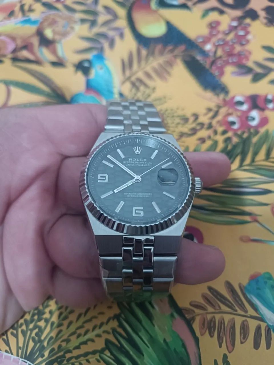 Relógio ROLEX LAND DWELLER AUTOMÁTICO MOSTRADOR PRETO - Foto 5