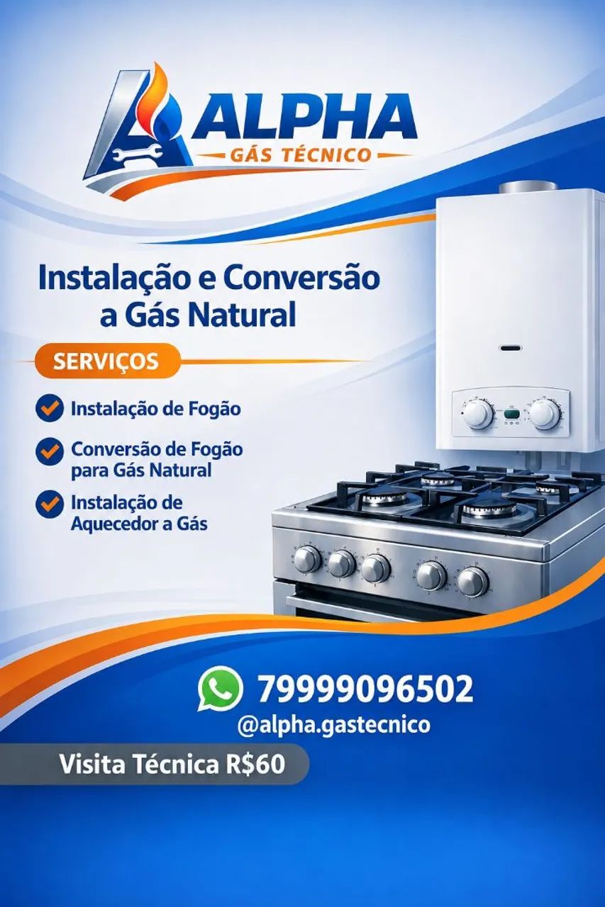 Serviço de instalação de mangueira e regulador de fogao