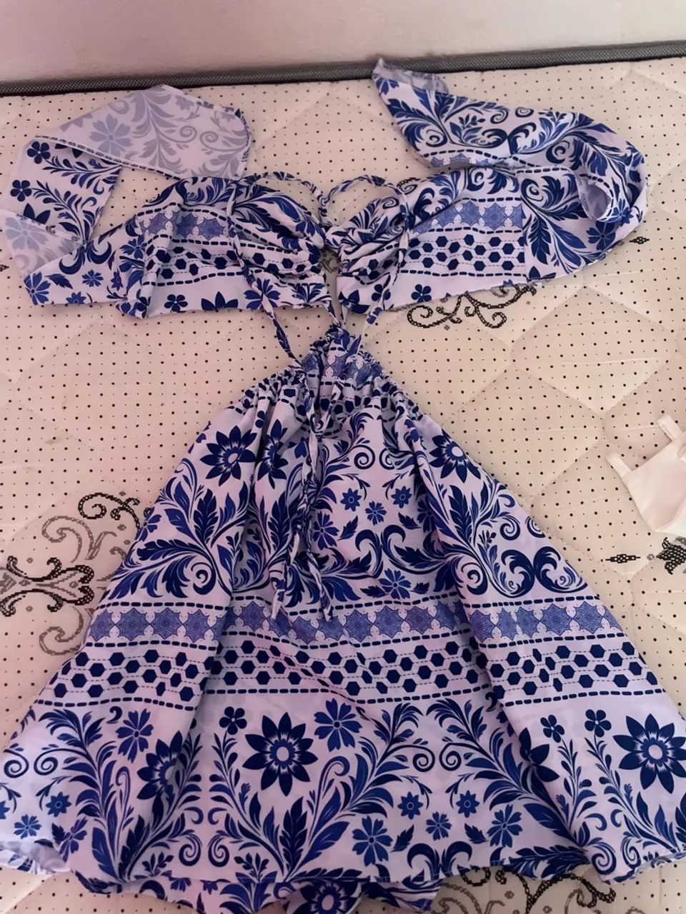 Vestido farm azul curto - Foto 2