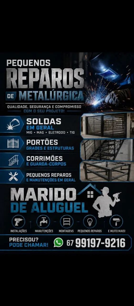 Mecânico e soldador marido de aluguel 