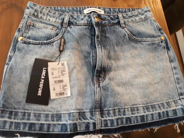 Saia Jeans - Nova. Lança Perfume