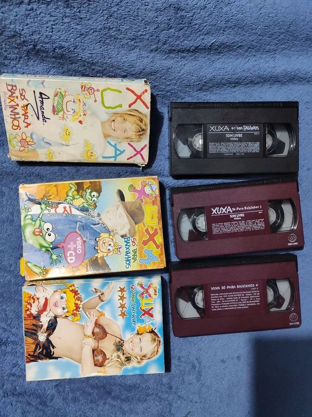 Fitas Xuxa vhs fitas anttigas de video cassete