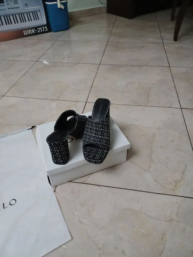 MULLE CORELLO EM TWEED PRETO 35 - Foto 4