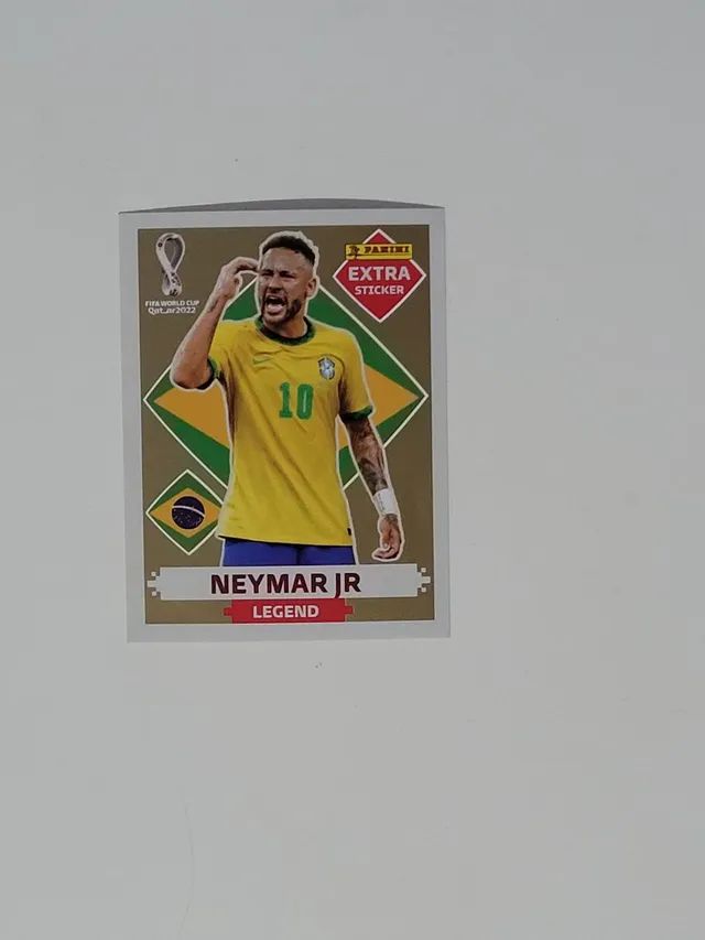 2022 Panini Neymar Jr Gold Sticker Extra Legend Fifa World Cup