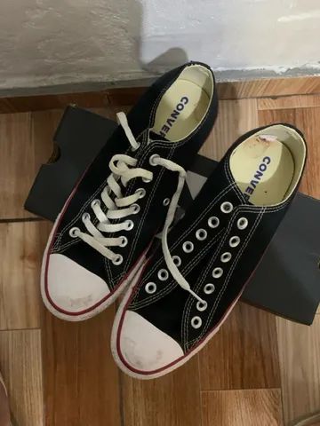 Tênis All Star Preto Corino Feminino Adulto