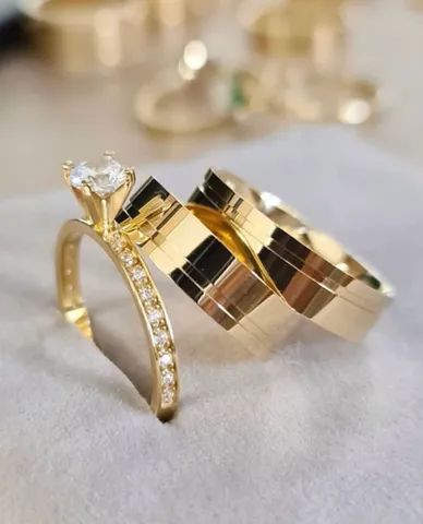 Aliança ouro18k (enamoradosjp) - Foto 2