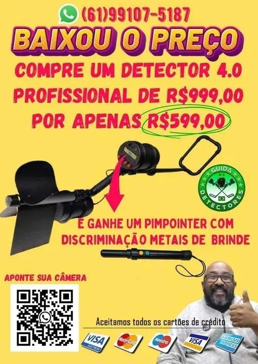 Detector de Metal 4.0 Profissional + Pimpointer de Brinde - Foto 3