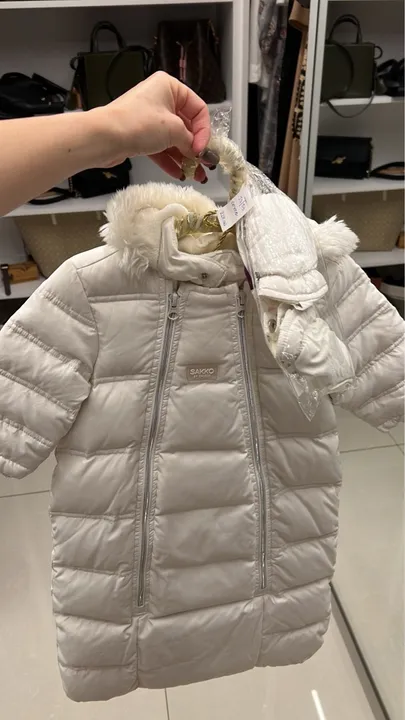 Casaco/saco de inverno com luva para bebê - 9/18meses