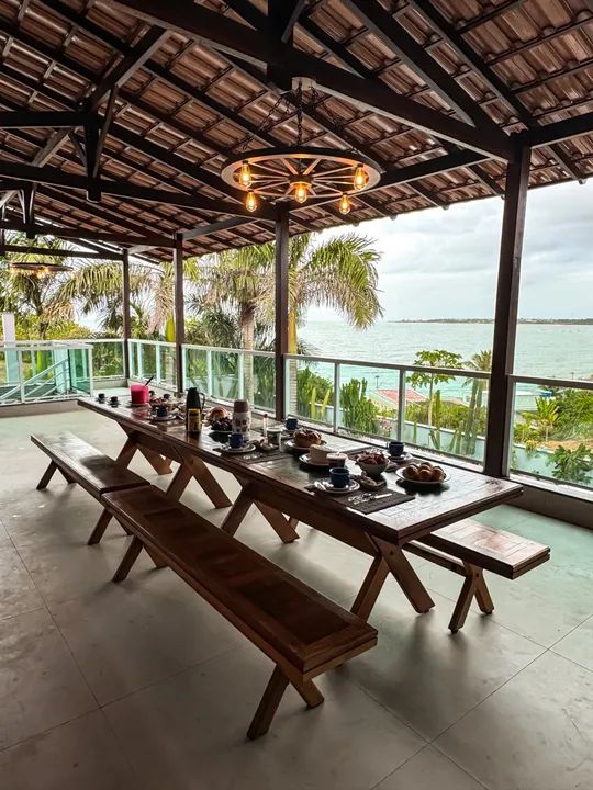 Casa de praia Ubu, com belíssimo pôr do sol.