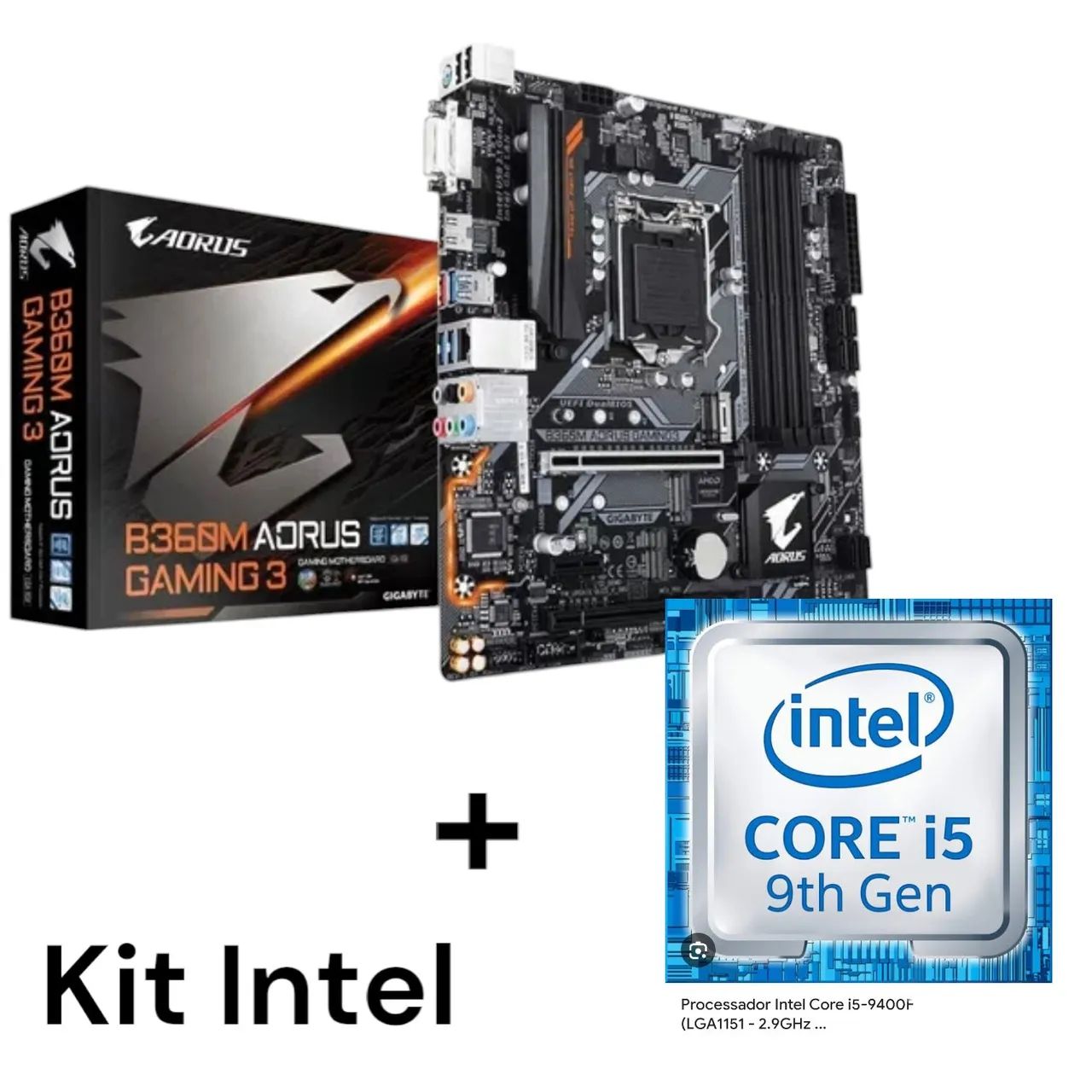 Kit Gamer Intel i5 9th + Aorus B360 Gaming 3