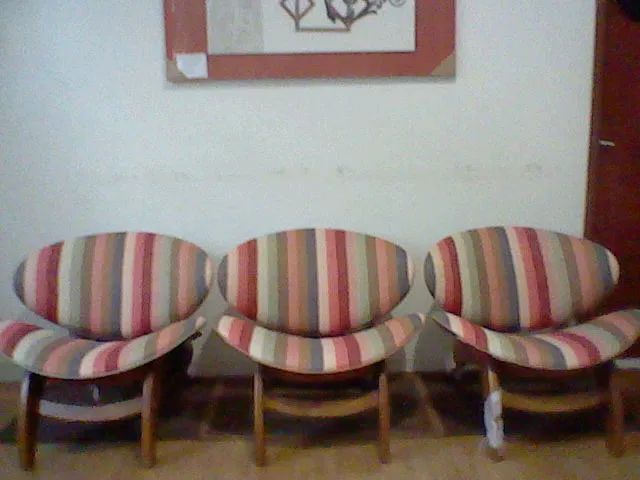 KIT com 3 Poltronas Decorativas Miller Pérola Imbuia - Foto 4