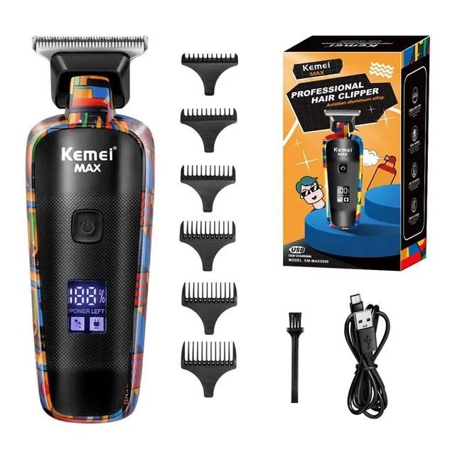 Máquina de cortar cabelo Kemei Max 5090 - Foto 3
