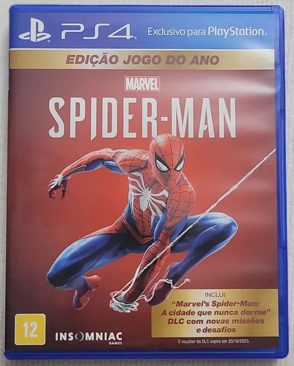 Jogo de Ps4: Spider-man (Usado).