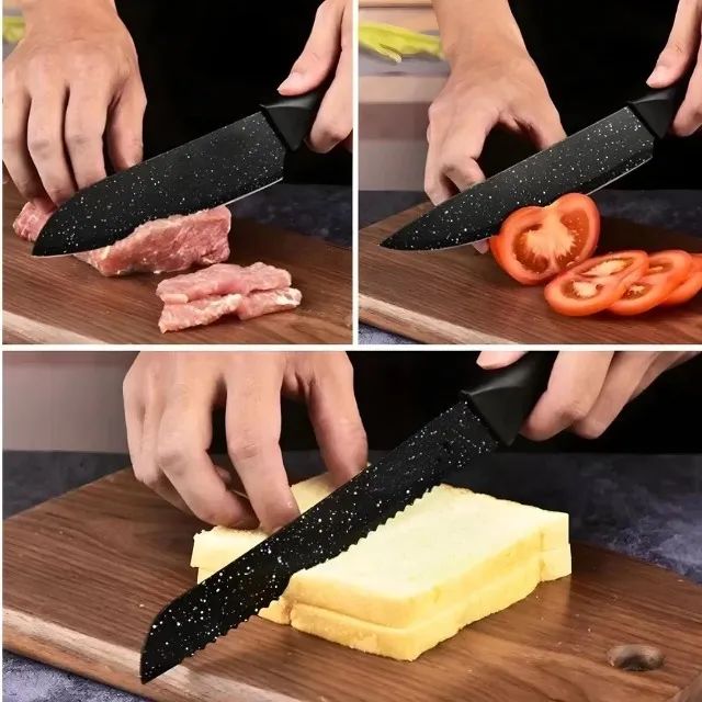 Jogo De Facas Inox 6 Peças Cozinha Churrasco B-Max BM-F989 - Foto 3