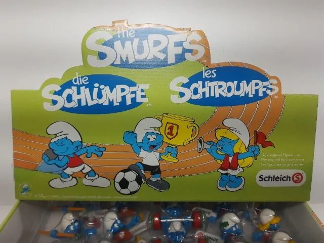 Schleich Kit Smurfs Olimpíadas 30 Unidades Raridade Colecionável, Marca Alemã Schleich - Foto 3