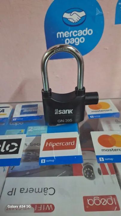 Cadeado Resistente Anti-Furto com Alarme Sonoro para Portões - Foto 3