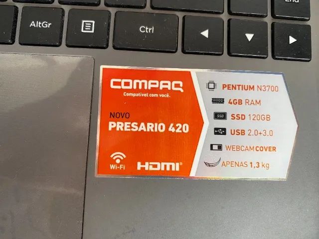 Notebook Compaq Presario 420 com tela quebrada, pode usar com outro monitor - Foto 4
