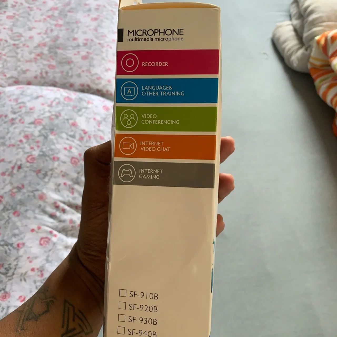 microfone sf-920 com tripé condensador omnidirecional preto - Foto 5