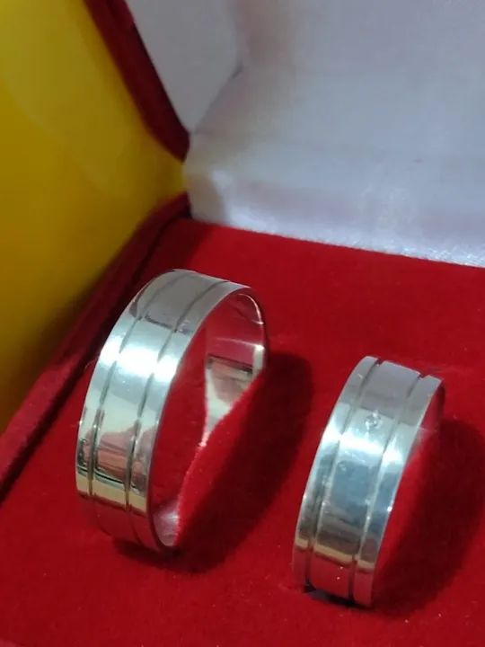 Alianças Prata 950 Todos Modelos A escolher 6 mm - Foto 5