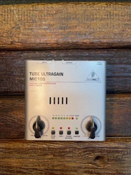 Pré Amplificador MIC 100 Tube Ultragain Valvulado Behringer