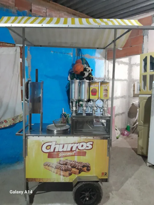Carrinho de Churros Gourmet - Completo e Novo