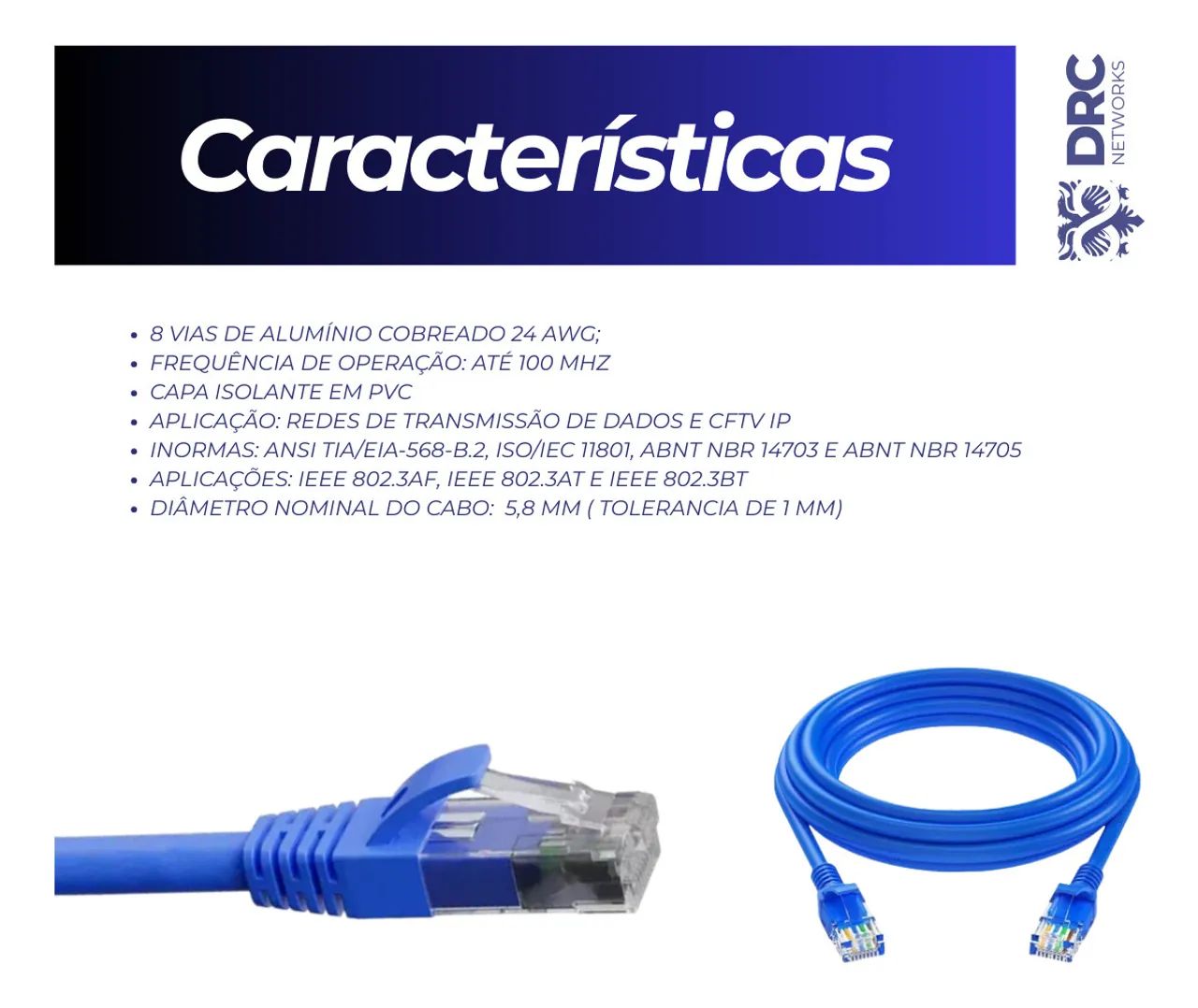 Cabo Rede 5M Crimpado - Novo  - Foto 2