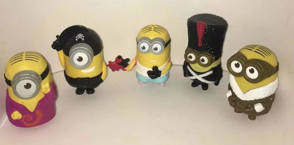 5 Minions - Action Figures MC Donald's (usado)
