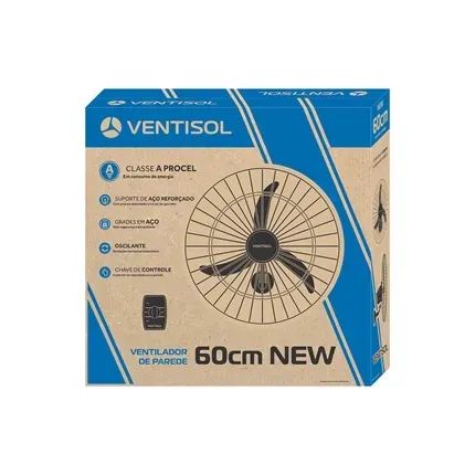 Ventilador parede tufão 60cm 